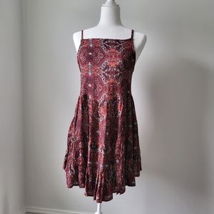 Free people halter corset tie up open back dress